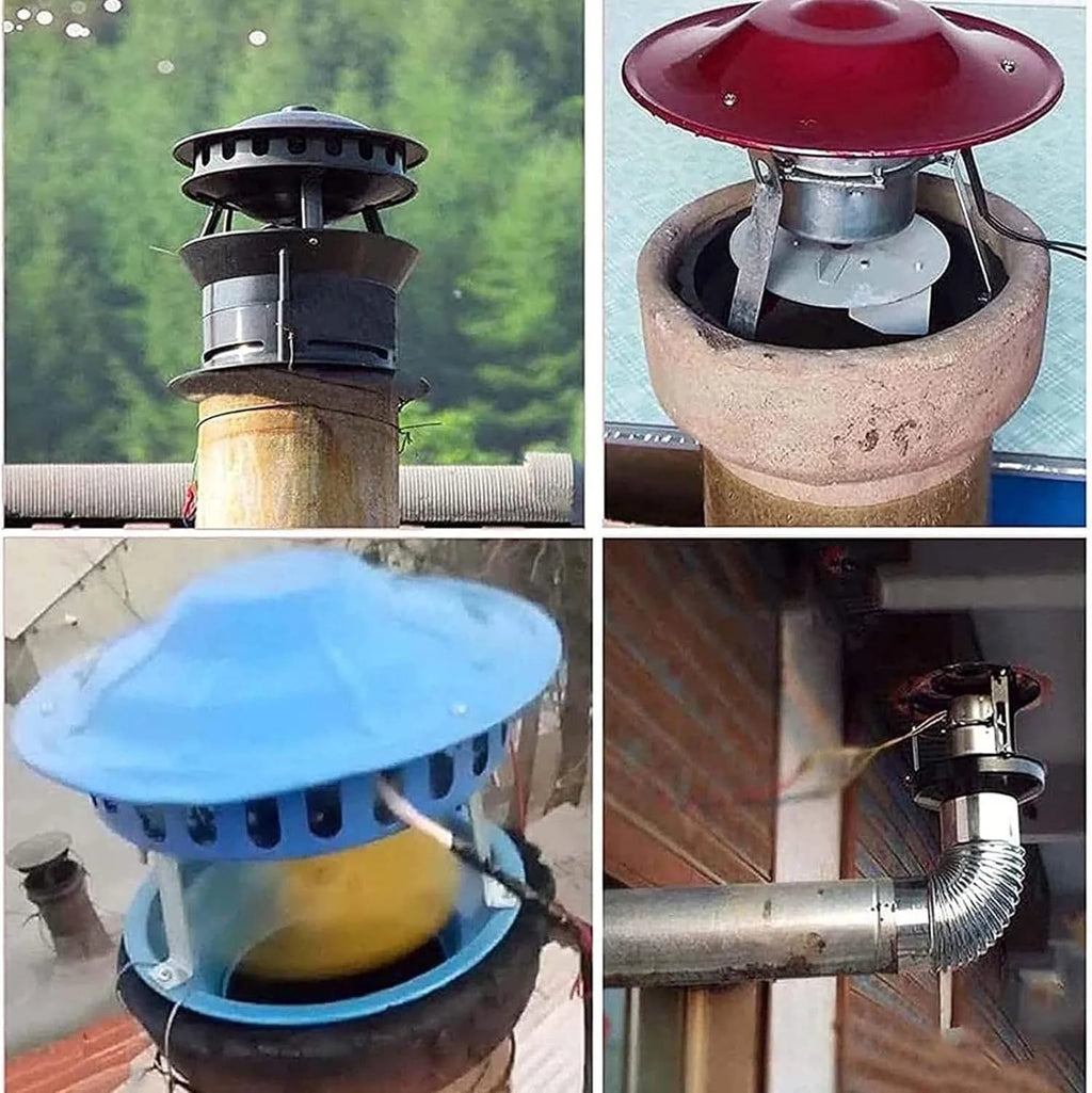 Wentylator kominkowy, odkurzacz dymny do kominka, maszyna do dymu dachowego 120 W, wentylator wyciągowy do pieca grzewczego