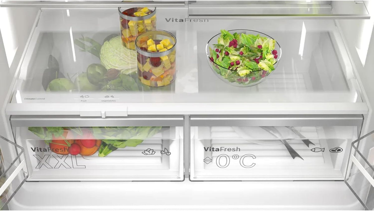 Bosch KFD96APEA, Serie 6, Frigorífico americano, Independiente, 183 x 90,5 cm, 574 L, Inox
