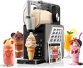 Máquina de granizados: máquina de helados y granizados de 2,5 L para el hogar, con pantalla LED, 6 programas preestablecidos para helados, frappés, batidos y limpieza automática (negro)