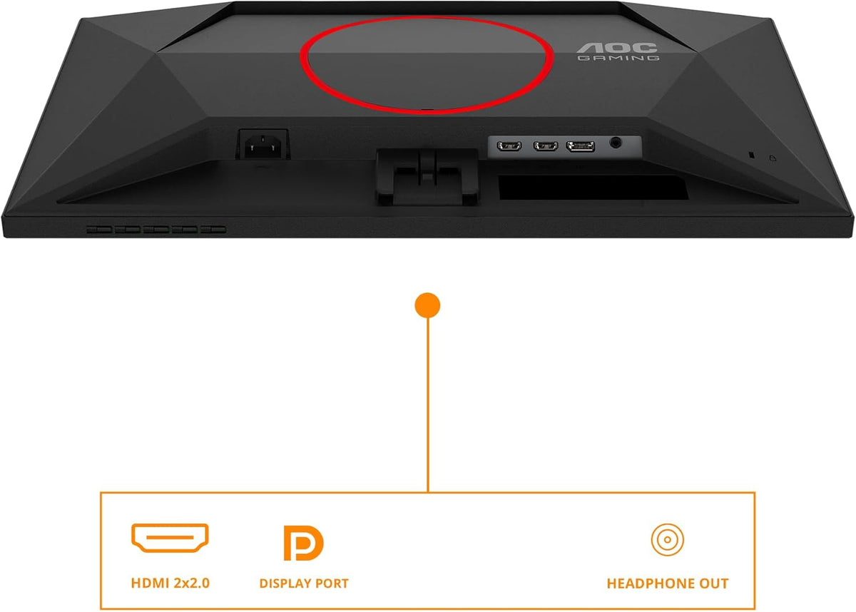 AOC Gaming 25G4SRE - Monitor Full HD 25 pulgadas, 300 Hz, 1 ms, G-Sync, HDR400 (1920  x 1080, 2X HDMI 2.0, DisplayPort 1.4) Negro-Rojo