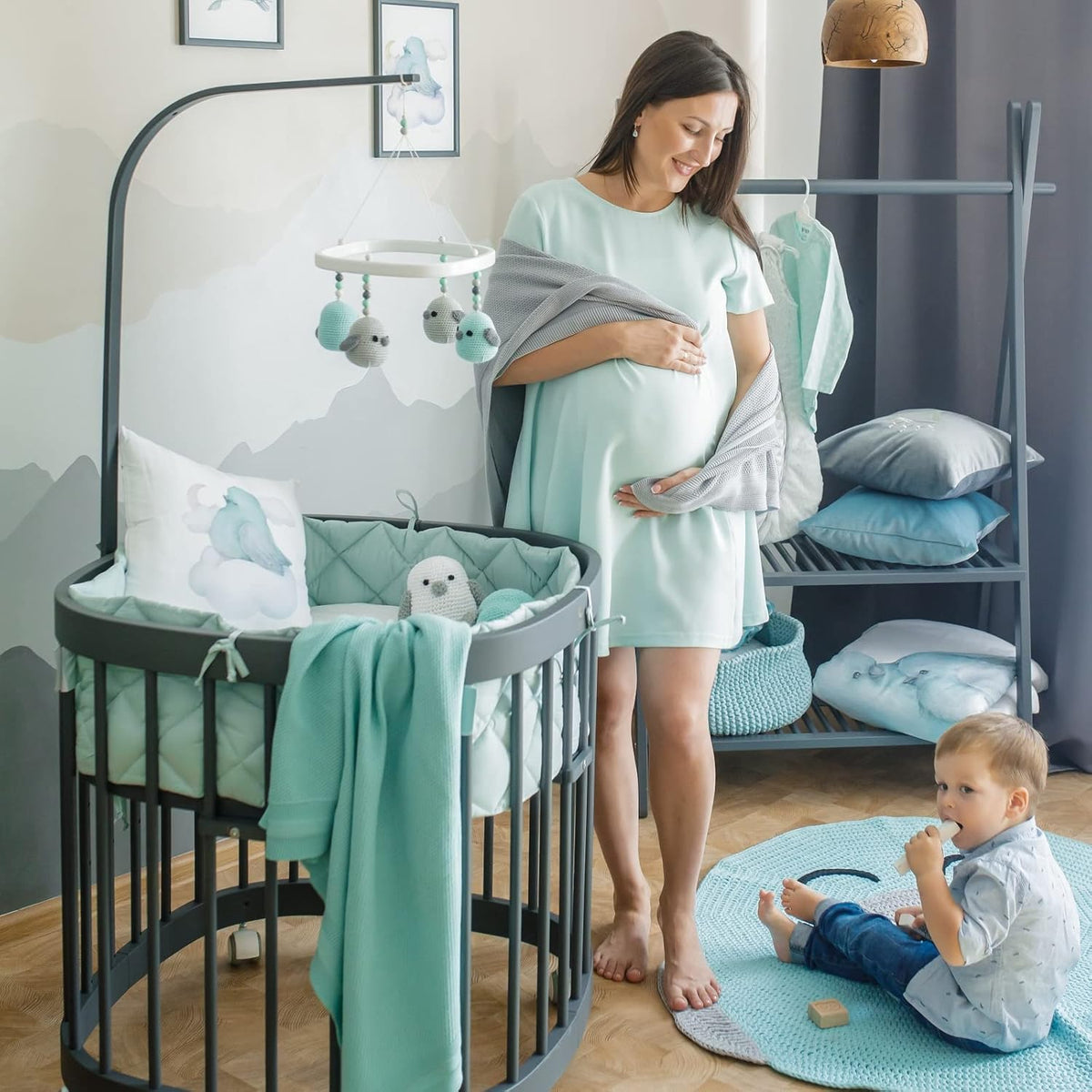 Cuna 7 en 1 tweeto®: cuna de madera evolutiva | cuna de colecho y cuna de barrotes de altura regulable | convertible en cama infantil y parque de juegos (haya natural)