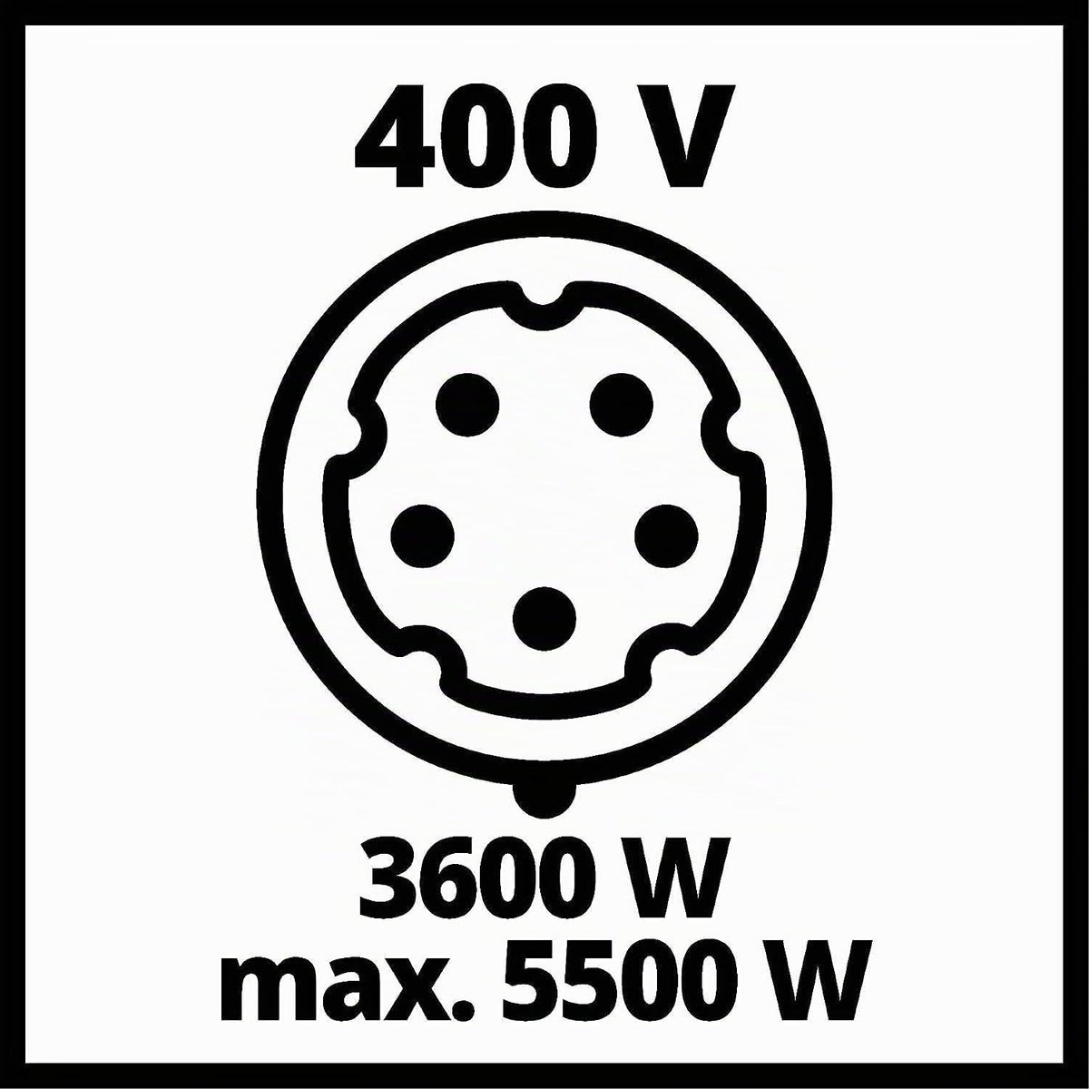 Generador eléctrico (gasolina) Einhell TC-PG 55/E5 (potencia máxima de 5500 W, potencia continua máx. de 5000 W, depósito de 25 l, motor de 4 tiempos, 2x 230 V, 1x 400 V, protección contra bajo nivel de aceite)