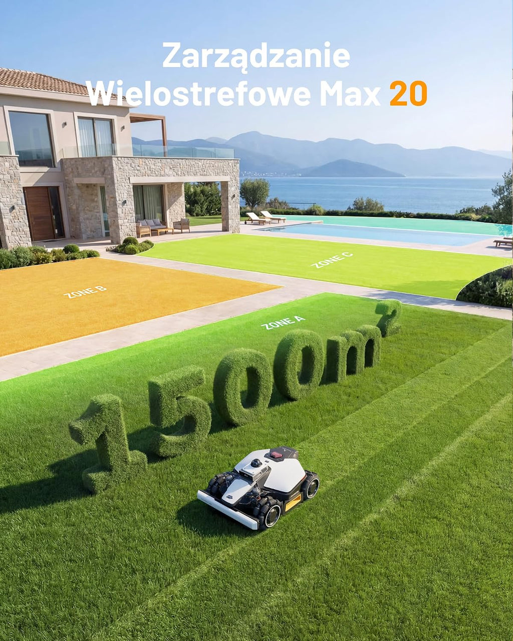 MAMMOTION LUBA mini 2 AWD 1500 robot koszący bez przewodu, Zalec. 1500 m²
