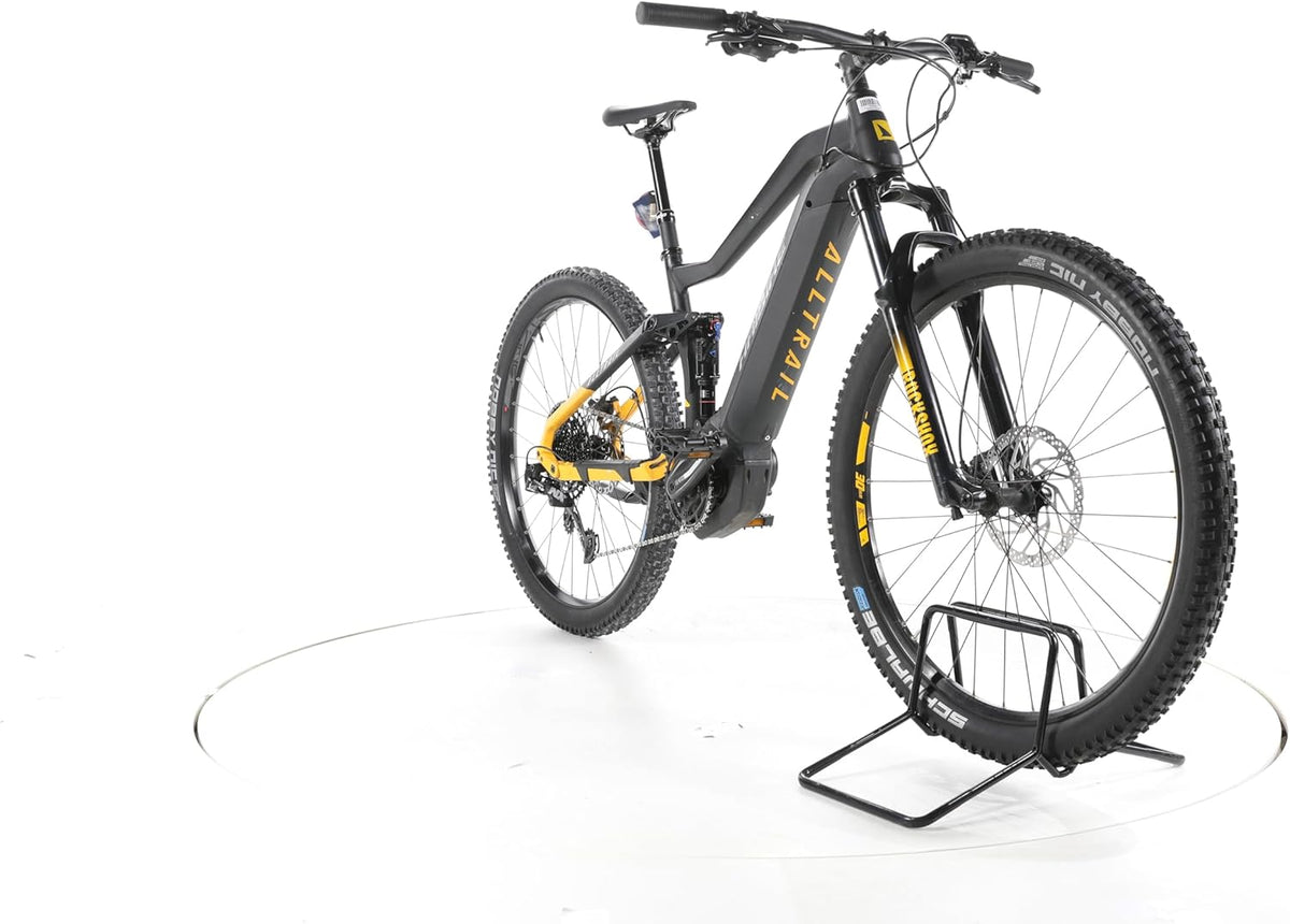HAIBIKE E-Bike Alltrail 6 E-Bike de doble suspensión para hombre y mujer, bicicleta eléctrica de 29 pulgadas, Yamaha 70 Nm 630 Wh, 12 velocidades, horquilla de suspensión RockShox, freno de disco hidráulico, 167-175 cm, negro (reacondicionada)
