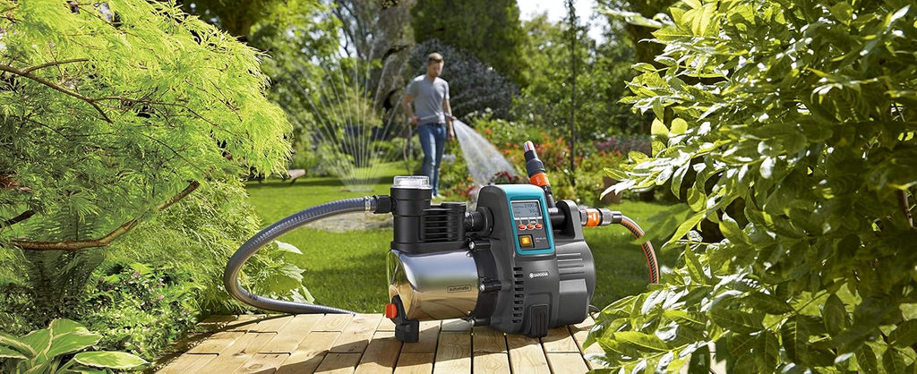 Gardena Premium Hauswasserautomat 6000/6E LCD Inox: Bomba de agua doméstica con caudal de 6000 l/h, motor de 1300 W, con pantalla LCD, carcasa de bomba de acero inoxidable de alta calidad (1760-20)