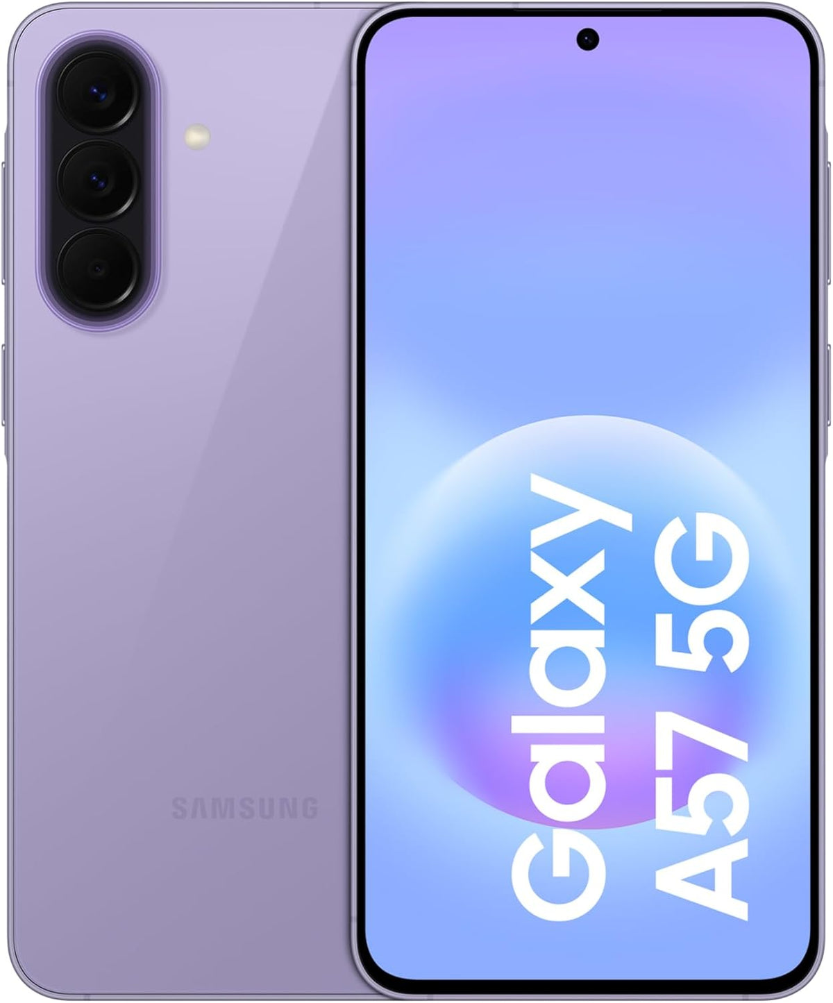 Samsung Galaxy A57 5G, 512 GB, móvil fino con IA, 8 GB, gran angular de 50 MP, autonomía de 2 días, batería de 5000 mAh, IP68, garantía del fabricante de 3 años + 1 año extra, color lila (versión española)