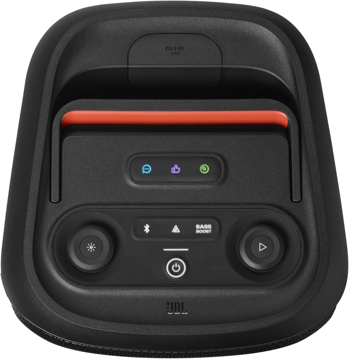 JBL Partybox Stage 120 en negro: altavoz Bluetooth portátil con sonido JBL Pro, espectáculo de luces, refuerzo de sonido con IA y asa telescópica: 12 h de autonomía