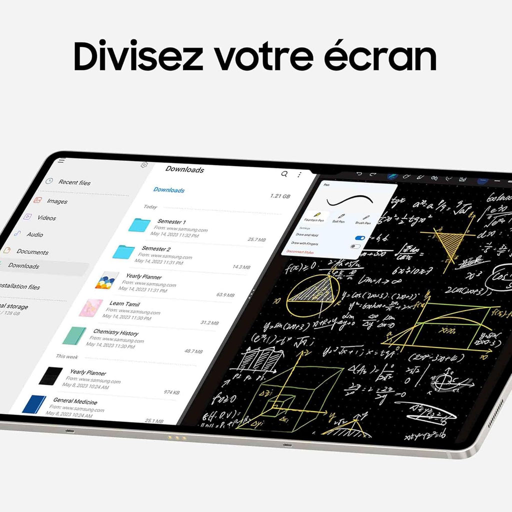 Tablette Android Samsung Galaxy Tab S9+, 12,4", 256 Go de stockage, lecteur MicroSD, Wi-Fi, S Pen inclus, anthracite, chargeur secteur rapide 25 W inclus, exclusivité Amazon version FR