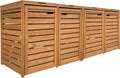 AXI Lex Cubrecontenedor de madera marrón | Cubierta para 4 cubos de basura - 240-960L | Caja para cubos de basura/Caja de almacenamiento