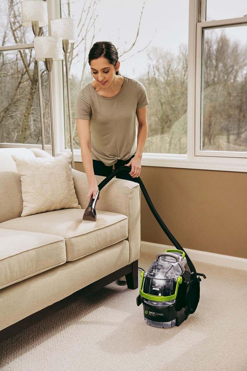 BISSELL SpotClean Pet Pro, Limpiador de tapicerías, potente motor de 750W, ideal para dueños de mascotas, limpiador de alfombras, moquetas, muebles, tejidos, coche y más, 15585