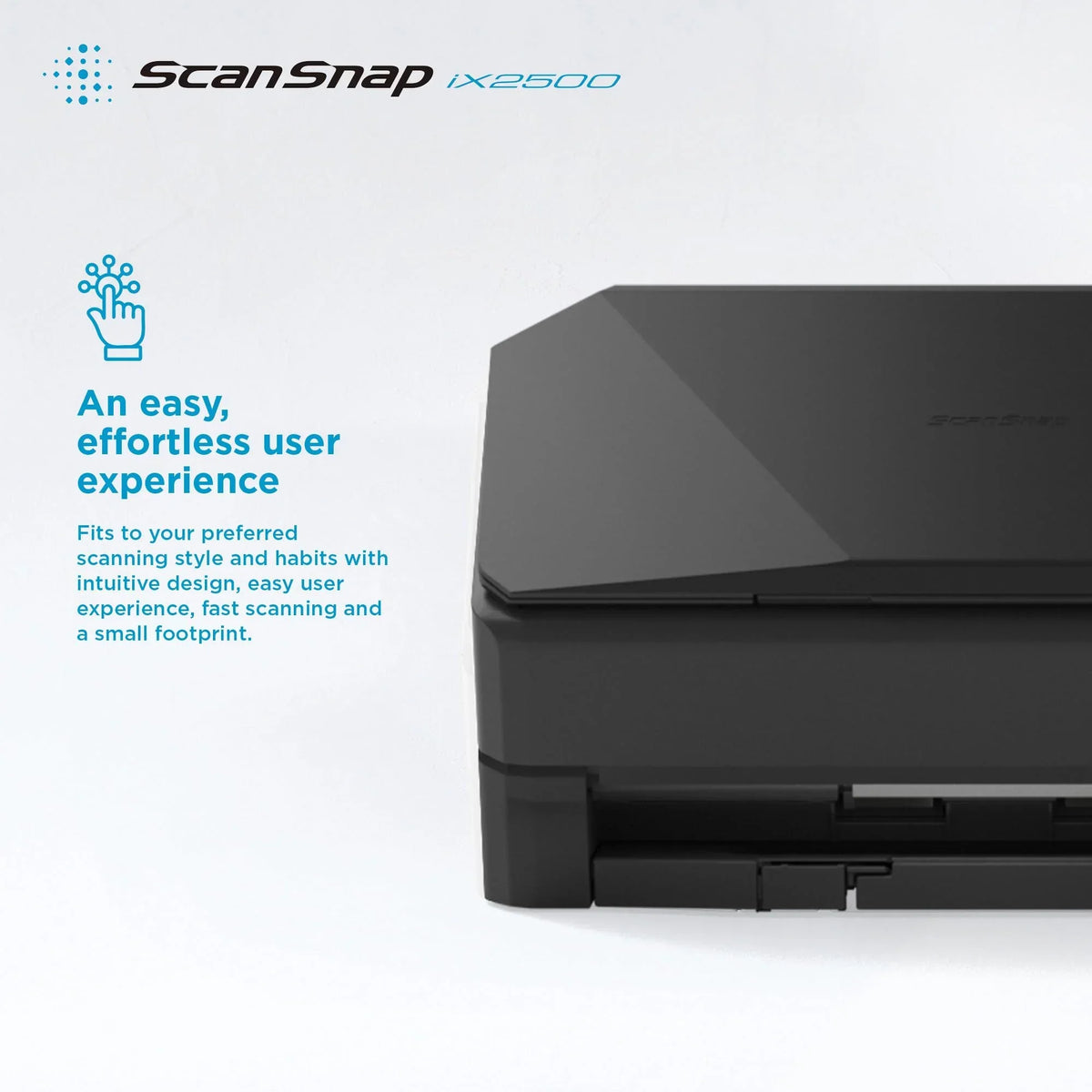 Escáner de documentos ScanSnap iX2500, dúplex, 45 ppm, ADF de 100 hojas, 600 ppp, pantalla táctil de 5 pulgadas, Wi-Fi/Bluetooth/USB