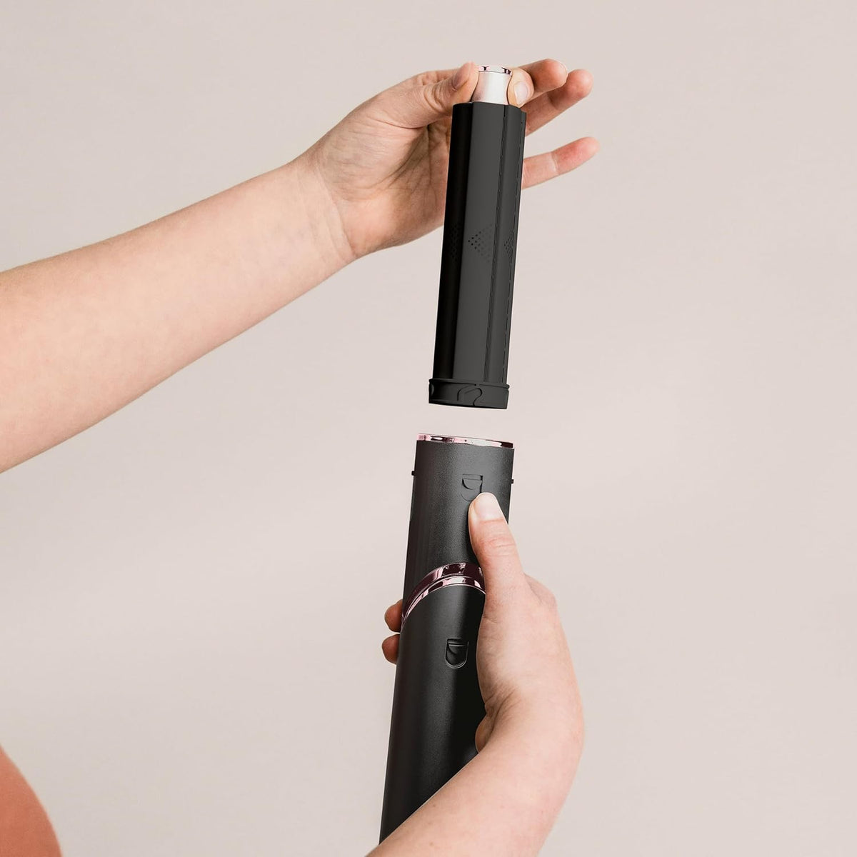 Shark FlexStyle 5 en 1, moldeador de aire y secador de pelo, accesorio rizador Auto-Wrap, cepillo plano, cepillo ovalado, concentrador, difusor, estuche de almacenamiento, sin daños por calor, negro/oro rosa, HD440EU