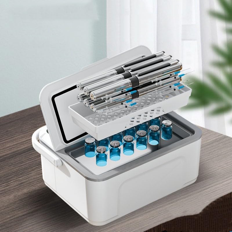 Incluye tres baterías - Nevera médica - Refrigerador portátil para medicamentos - Refrigerador para insulina