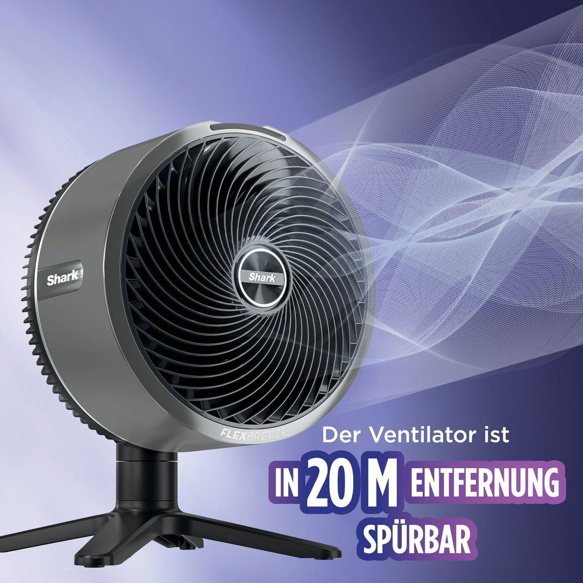Ventilador Shark FlexBreeze silencioso, ventilador híbrido con y sin cable, portátil, para interiores y exteriores, resistente a los rayos UV y al agua, ultra potente, ultra silencioso, blanco FA220EU