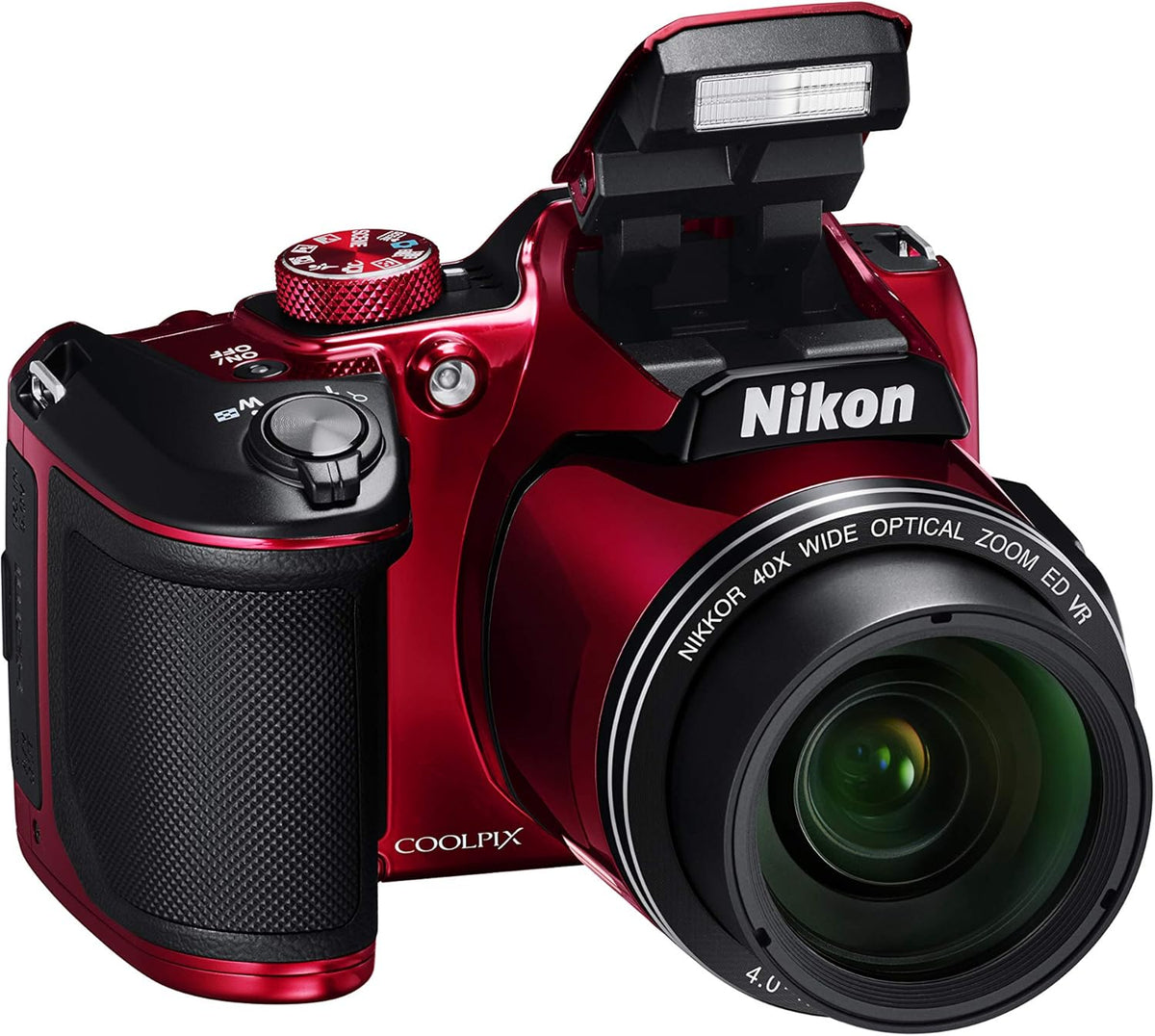 Cámara Nikon COOLPIX B500 Roja (Reacondicionada)
