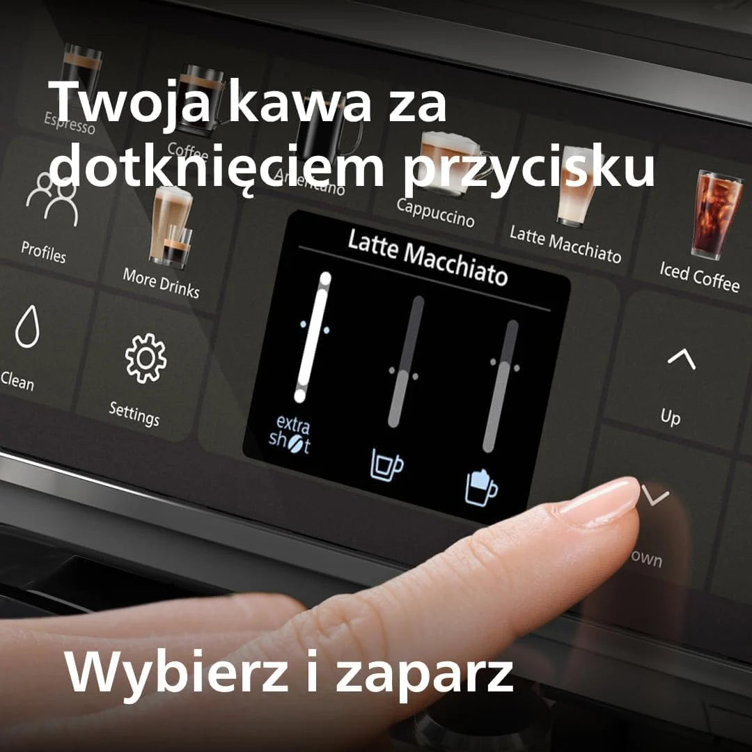 Philips Automatyczny Ekspres do Kawy 5500, LatteGo, 20 Napojów, Szary