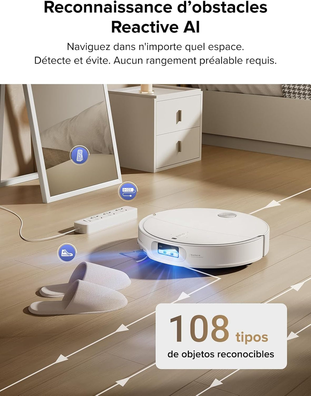 Roborock Qrevo CurvX Robot Aspirador y Fregasuelos 22 000 Pa, Cepillo y Mopa FlexiArm, Anti-enredos, Chasis AdaptiLift, Estación Multifuncional 3.0 Thermo+, Control por Voz, 7,98 cm de altura