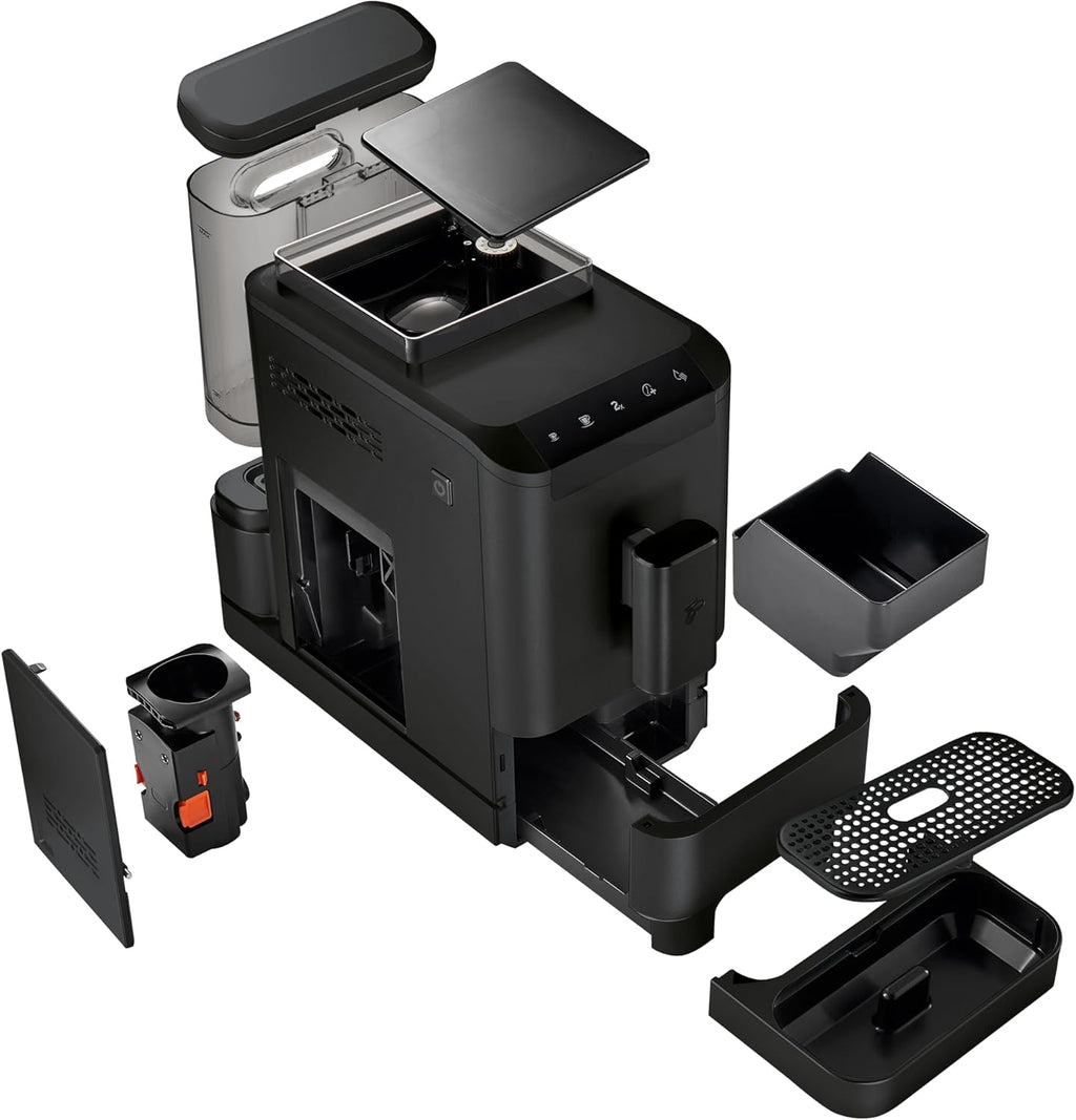 Cafetera superautomática Tchibo Esperto2 Caffè con función para 2 tazas para Caffè Crema y Espresso, Granite Black - INCLUYE set de degustación de café GRATIS