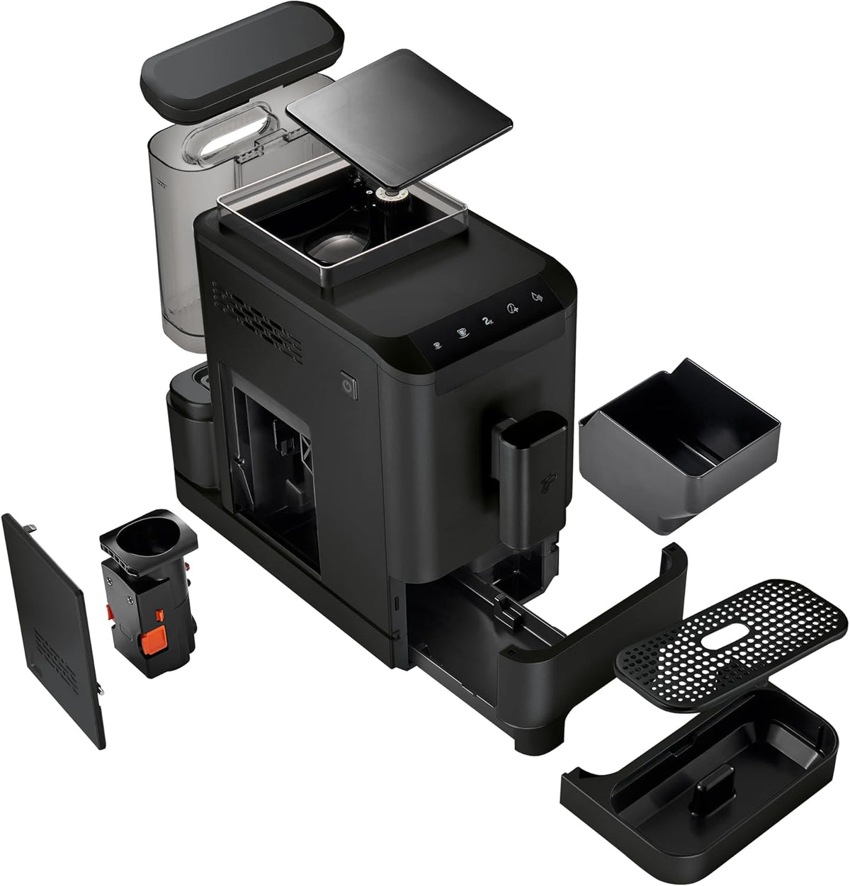 Cafetera superautomática Tchibo Esperto2 Caffè con función para 2 tazas para Caffè Crema y Espresso, Granite Black - INCLUYE set de degustación de café GRATIS