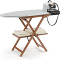 Tabla de planchar plegable, 622 ASTIR, madera de haya maciza, color cerezo, altura no ajustable, 135 x 45 x al. 87 cm - Arredamenti Italia AR_IT Il Cuore del Legno