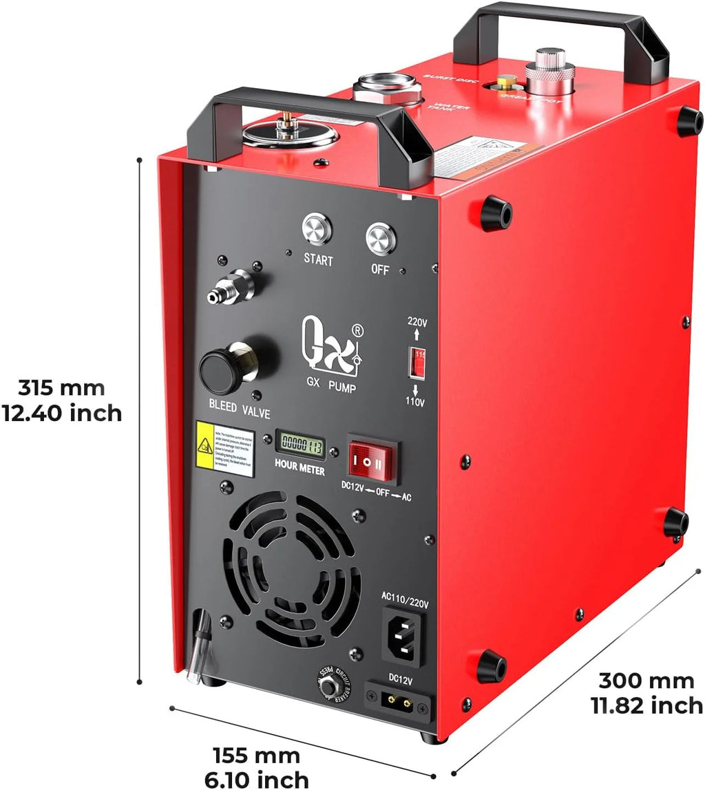 GX PUMP CS4-I Przenośna sprężarka powietrza PCP, kompresor pcp,mocny silnik 350 W, maks. 5800 Psi/40 Mpa, wbudowany konwerter domowy, chłodzenie wody i wentylatorów, 5 godzin ciągłej pracy