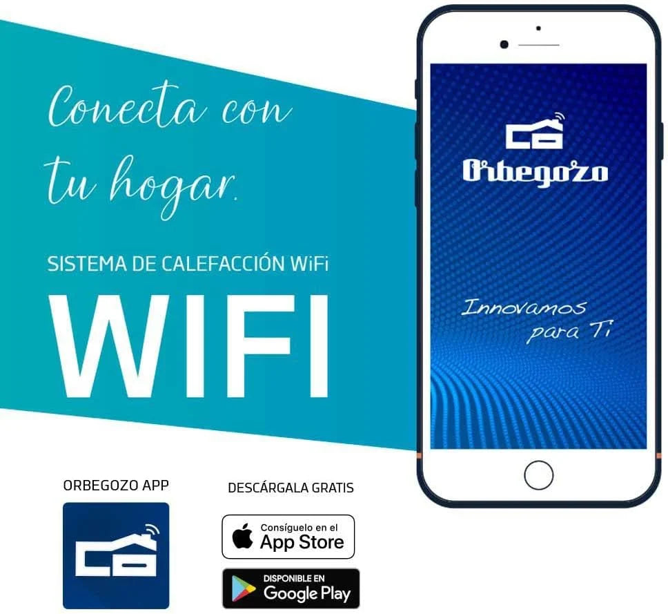 Orbegozo RRW 500 - Nadajnik ciepła WiFi Niskie zużycie, Olejowy, Programowalny, 3 tryby, Orbegozo App, 500 W