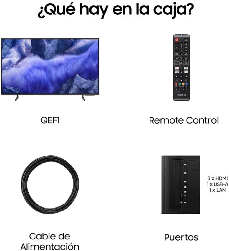 Samsung TV 50 pulgadas QLED QE1F 4K Smart TV, imagen y sonido con IA 4K, Samsung Vision AI, el auténtico Quantum Dot TV Plus