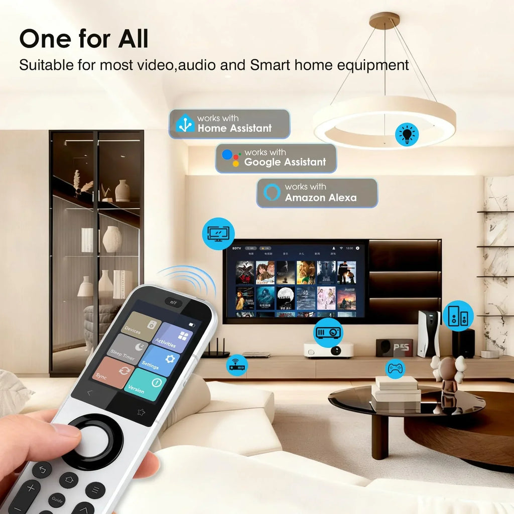 Mando a distancia universal SofaBaton X2, concentrador y base de carga, táctil, manejo con un solo botón, para 60 dispositivos IR/Bluetooth/Wi-Fi