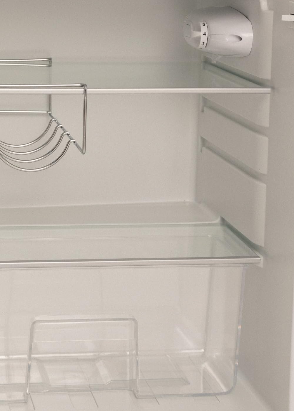 CREAR / FRIGORÍFICO RETRO 83,5 PLATA/Refrigerador verde salvia con tirador negro / 98W, bajo consumo, 2 estantes, regulador de temperatura, botellero, 56x54x84cm.