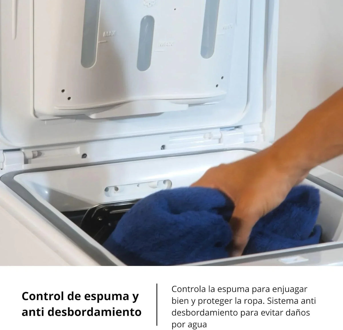 Corberó - Lavadora de carga superior 6.5kg | CLACSM6524 | 1200 RPM | 16 programas, función vapor, ECO, limpieza de tambor | Inicio diferido | Lavado rápido | Planchado fácil | Indicadores LED | Blanco