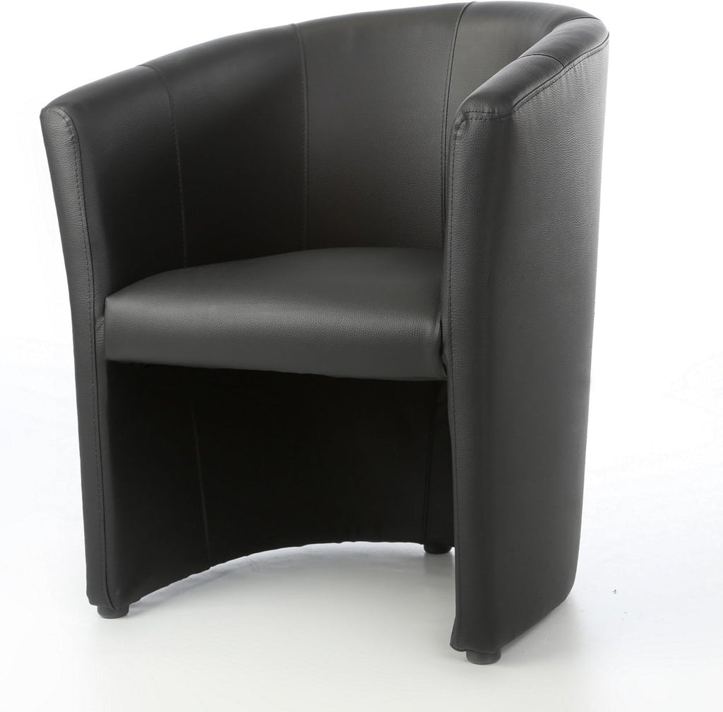 Sillón de diseño, sillón club, sillón lounge, mueble club, silla de oficina, mobiliario para consultorio, de piel sintética, tapizado, negro