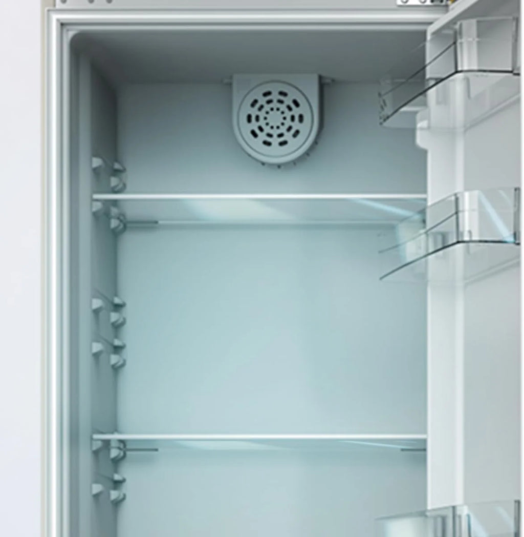 Cecotec Lodówka Combi 2 Drzwi Retro 300 L Bolero CoolMarket Combi Origin 300 Beżowy E. Wysokość 191,5 cm i 60 szerokości, regulacja temperatury, chromowany uchwyt i szklane tace, beżowy