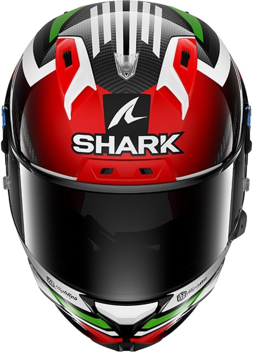 SHARK, Casco de moto integral AERON GP FIM FIRSTLAP Carbon Red Green DRG