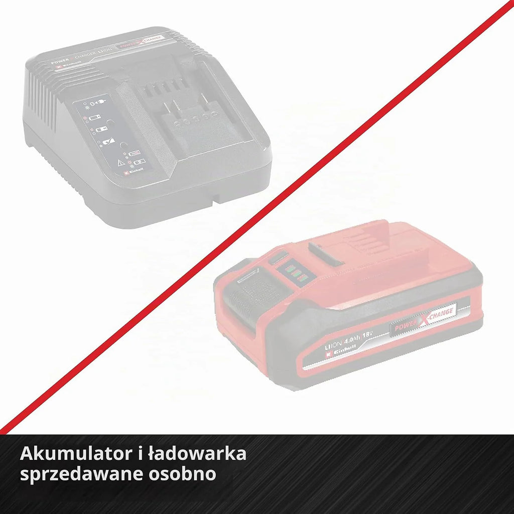 Einhell Profesjonalna akumulatorowa szlifierka kątowa TP-AG 18/125 F Li BL-Solo Power X-Change (18 V, 700 W, średnica tarczy 125 mm, głębokość cięcia 33 mm, bezszczotkowa, w zestawie akcesoria, bez