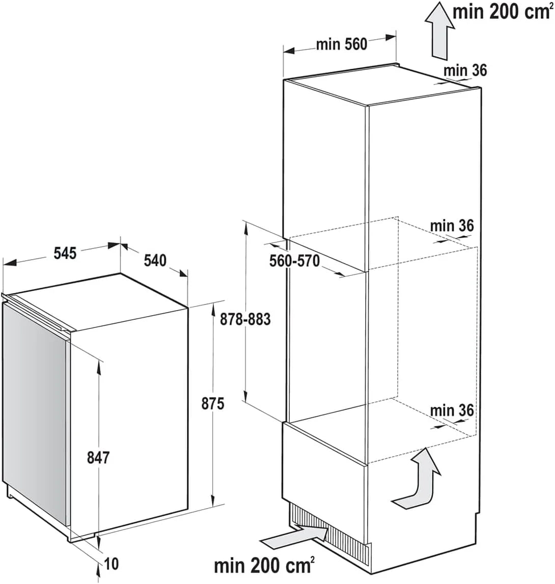 Gorenje FI2092E1 Wbudowana szuflada biała 95 L A++ - Zamrażarki (szuflada, 95 l, 10 kg/24h, SN-T, A++, Biała)