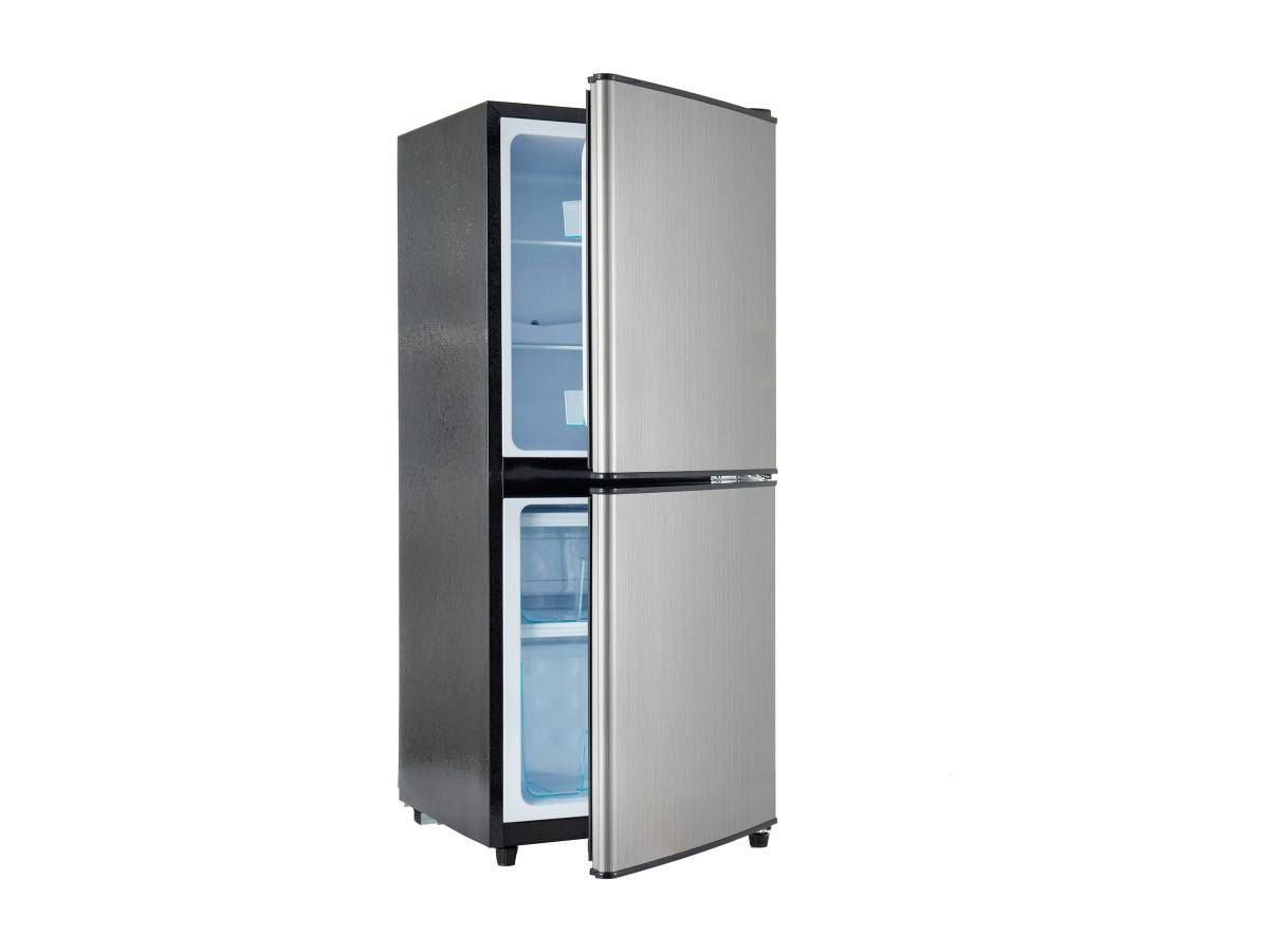 Mini refrigerador-congelador 106L - Doble Zona - 7 temperaturas - acero inoxidable - Okwish