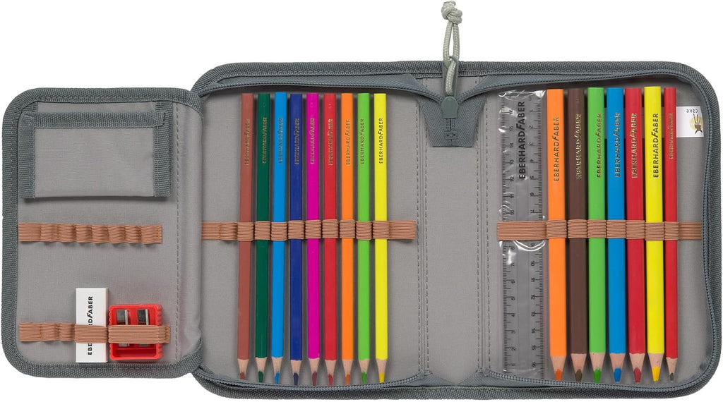 LÄSSIG Set de mochila escolar de 7 piezas para niños/School Set Boxy Unique Negro