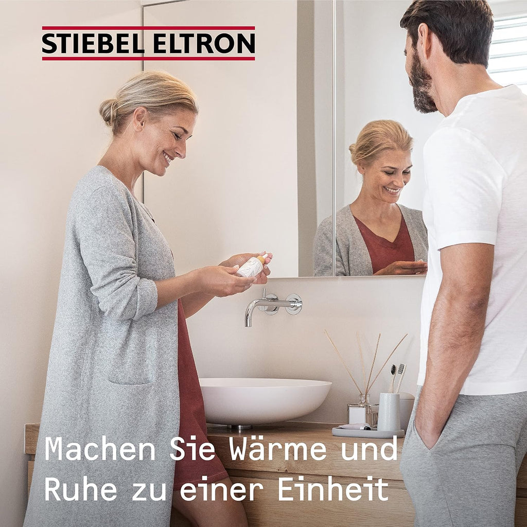 Calefactor rápido STIEBEL ELTRON CK 20 Trend LCD para aprox. 25 m², certificado TV, fabricado en Alemania, pantalla LCD, temporizador semanal, termoventilador cerámico de bajo consumo, baño, 2 kW, 236653