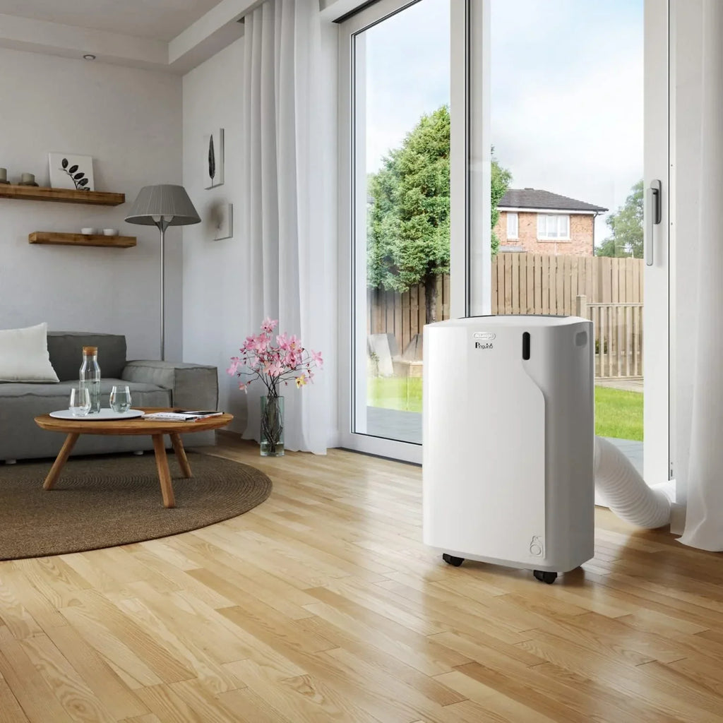 Aire acondicionado portátil PAC EM82 2,4 kW 9400 BTU con deshumidificador, temporizador de 24 h, 63 dB y tubo de escape