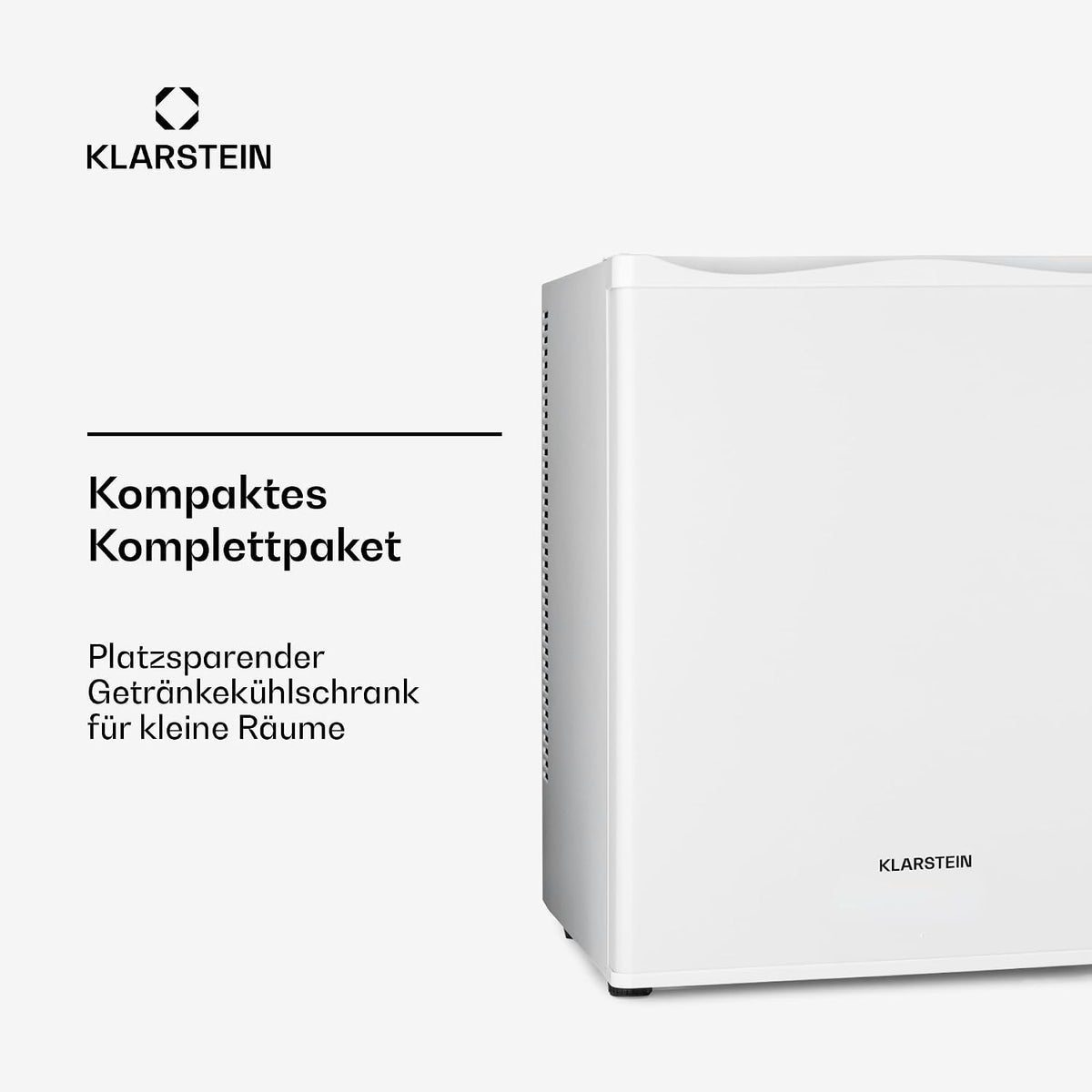 Mini refrigerador Klarstein para habitaciones, mininevera de 30 L para bebidas y cosméticos, minibar pequeño, refrigerador pequeño y silencioso, estantes ajustables, pequeño refrigerador para cuidado de la piel 5-15 °C