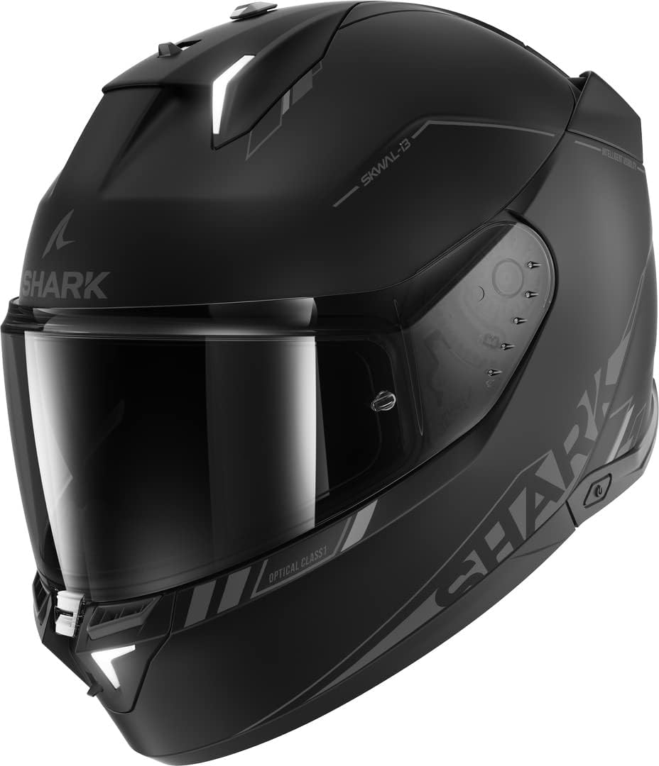 Shark, Casco de moto integral SKWAL i3 Blank SP Negro Mate, M, KAK