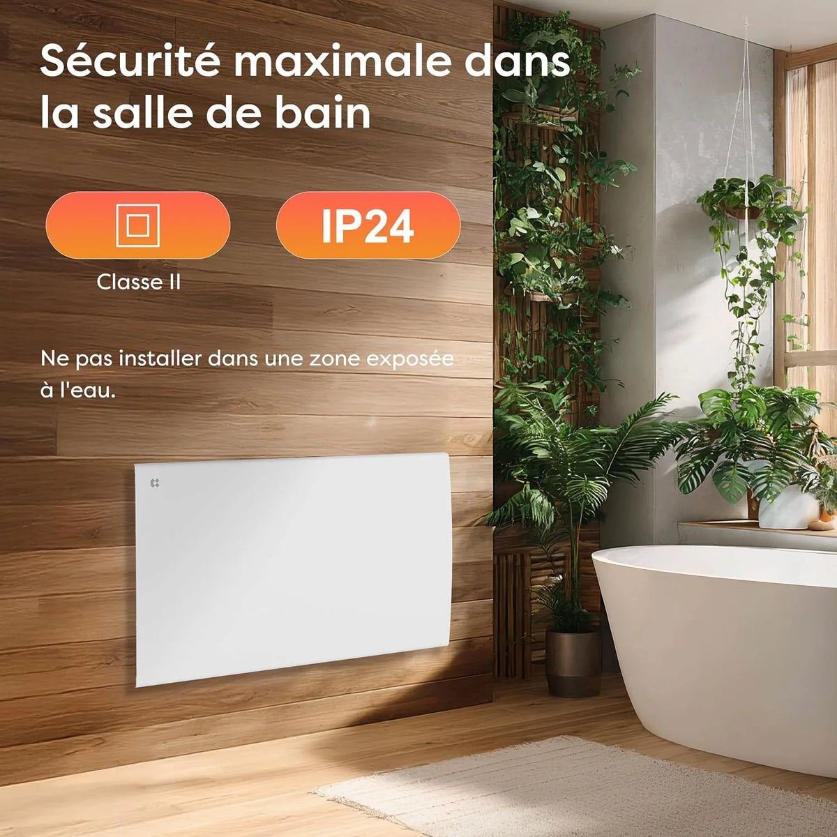 CIARRA CBHT15E bezwładnościowy grzejnik ceramiczny 1500 W - WiFi Inteligentne ogrzewanie elektryczne z PID, wykrywanie okien, programowanie tygodniowe i blokada dla dzieci