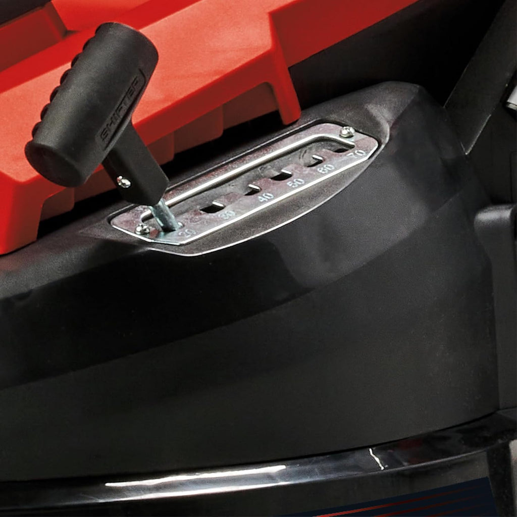 Cortacésped eléctrico Einhell GC-EM 1800/43 (1800 W, ancho de corte de 43 cm, hasta 800 m², caja colectora de 50 L, ajuste centralizado de altura de corte de 20-65 mm)