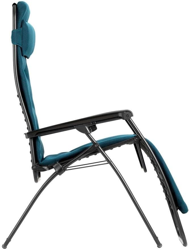Lafuma MOBILIER - Tumbona relax Zero Gravity acolchada para jardín - XL - Rsx Clip XL - AirComfort® - Azul Coral LFM2059_6893 - 5 años de garantía