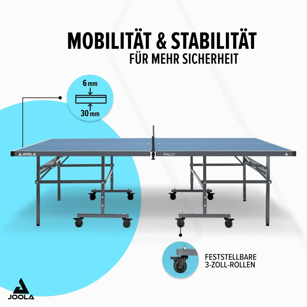 Mesa de ping pong JOOLA Outdoor Profi, superficie de compuesto de aluminio, resistente a la intemperie, plegable, incluye red
