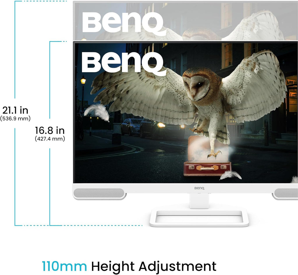 Monitor 4K BenQ EW2790U, 27", 3840x2160, 98% P3, tecnología exclusiva AI Contrast, altavoces 2.1 integrados con subwoofer, puerto USB-C, 3 puertos HDMI, diseño ergonómico, tecnología Eye Care