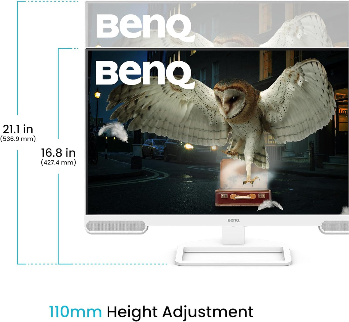 Monitor 4K BenQ EW2790U, 27", 3840x2160, 98% P3, tecnología exclusiva AI Contrast, altavoces 2.1 integrados con subwoofer, puerto USB-C, 3 puertos HDMI, diseño ergonómico, tecnología Eye Care