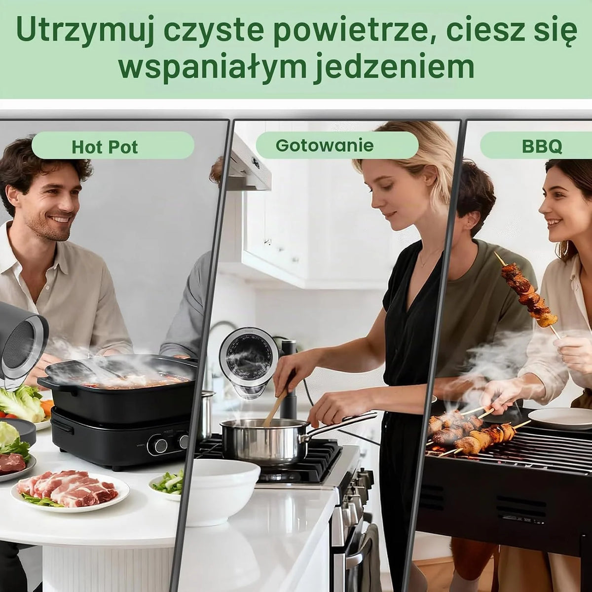 Przenośny okap kuchenny mini do kuchni, przenośny okap kuchenny z regulacją wysokości i 3 prędkościami, tryb obiegu powietrza bez węża wylotowego, do kuchenek indukcyjnych, BBQ, kamperów