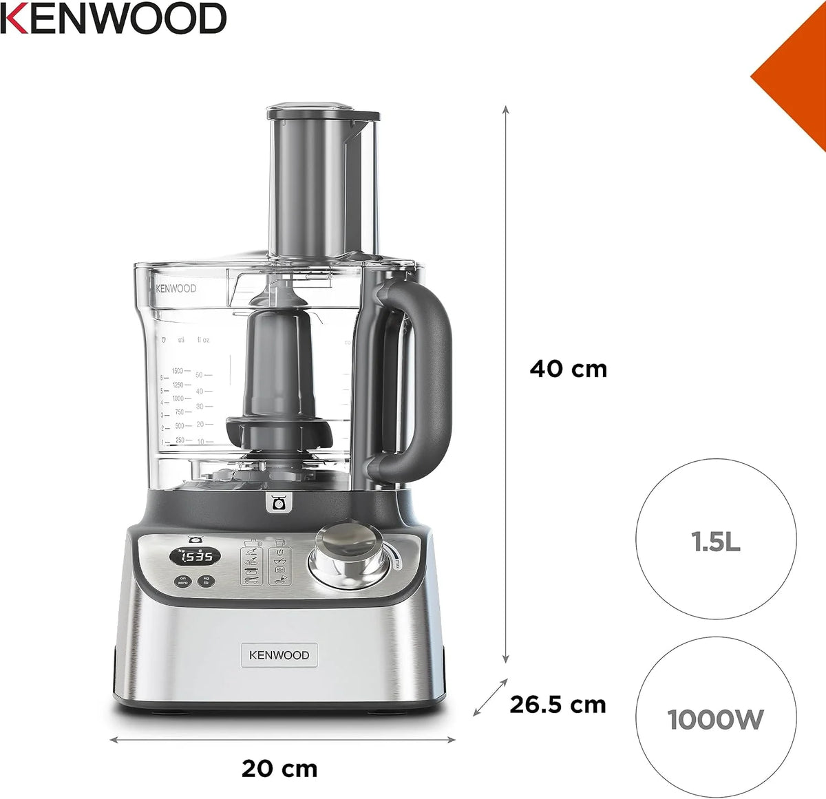 Kenwood FDM71.450SS Robot Kuchenny MultiPro Express Weigh, Srebrny