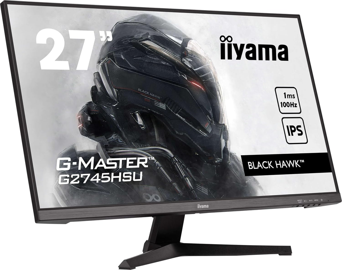 Monitor iiyama G-Master Black Hawk, G2745HSU-B2 IPS, 1920x1080@100Hz, 300cd/m², 1300:1, altavoces, 1xHDMI, 1xDisplayPort, HUB USB (2x2.0), Black Tuner, i-Style Colour
